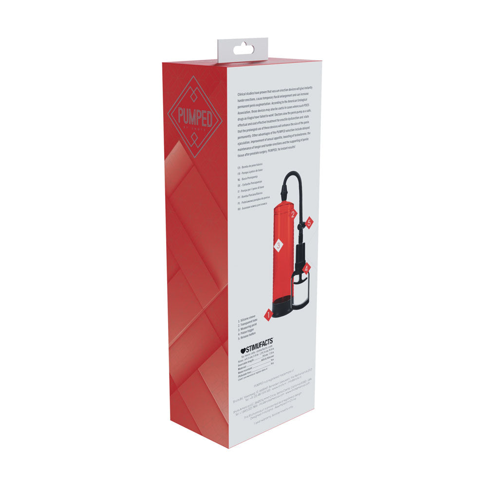 Pumped Basic Pump 2 Red Red Penis Pump