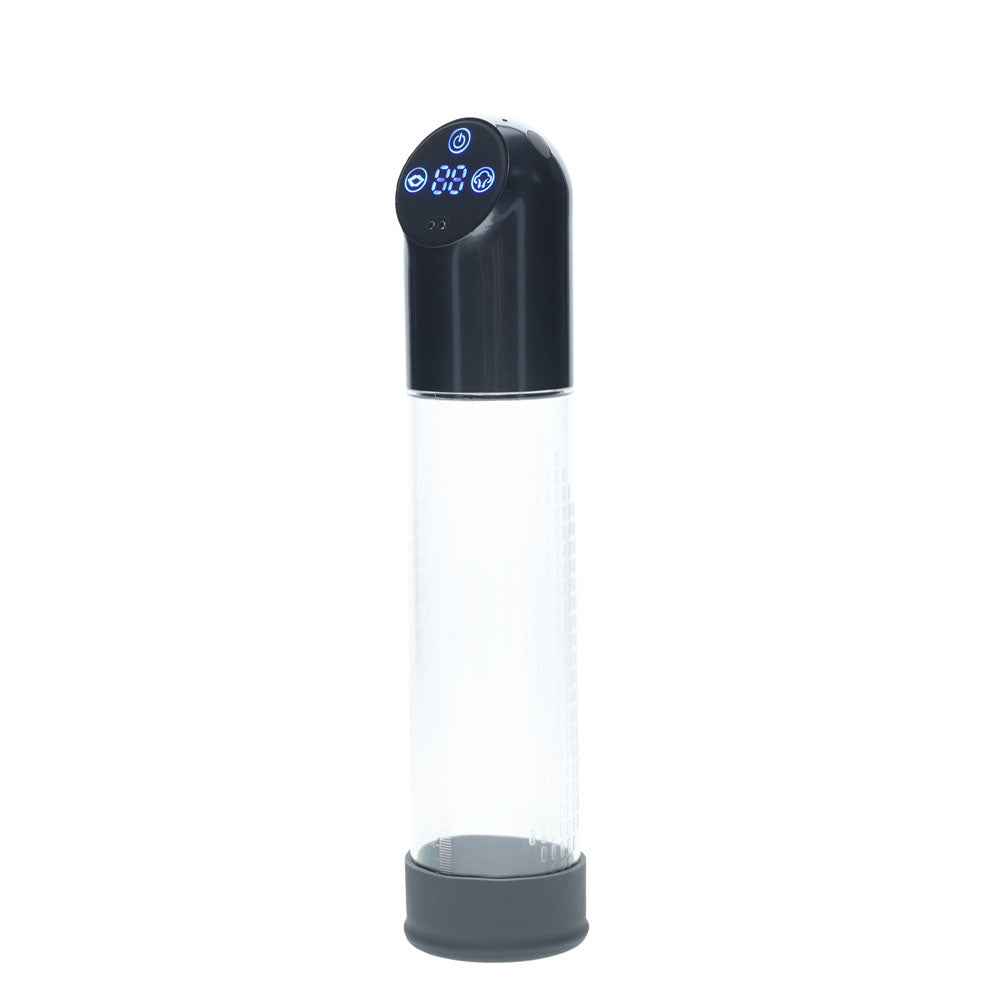 Pumped Automatic Waterproof Pump Gun Metal Gunmetal/Clear Usb Rechargeable Automatic Penis Pump