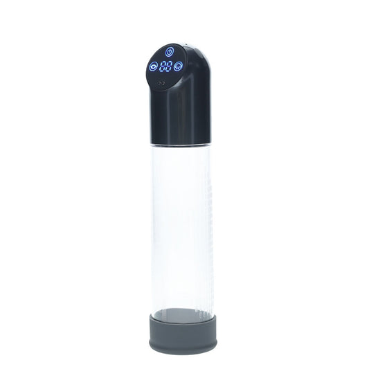 Pumped Automatic Waterproof Pump Gun Metal Gunmetal/Clear Usb Rechargeable Automatic Penis Pump