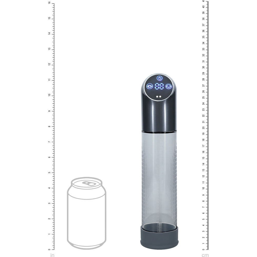 Pumped Automatic Waterproof Pump Gun Metal Gunmetal/Clear Usb Rechargeable Automatic Penis Pump