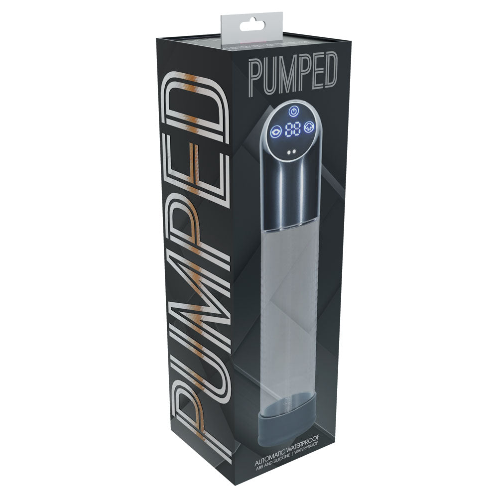 Pumped Automatic Waterproof Pump Gun Metal Gunmetal/Clear Usb Rechargeable Automatic Penis Pump
