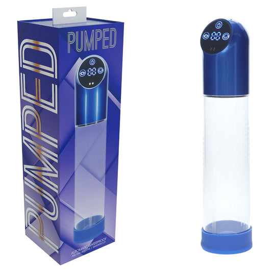 Pumped Automatic Waterproof Pump Metal Blue Blue/Clear Usb Rechargeable Automatic Penis Pump