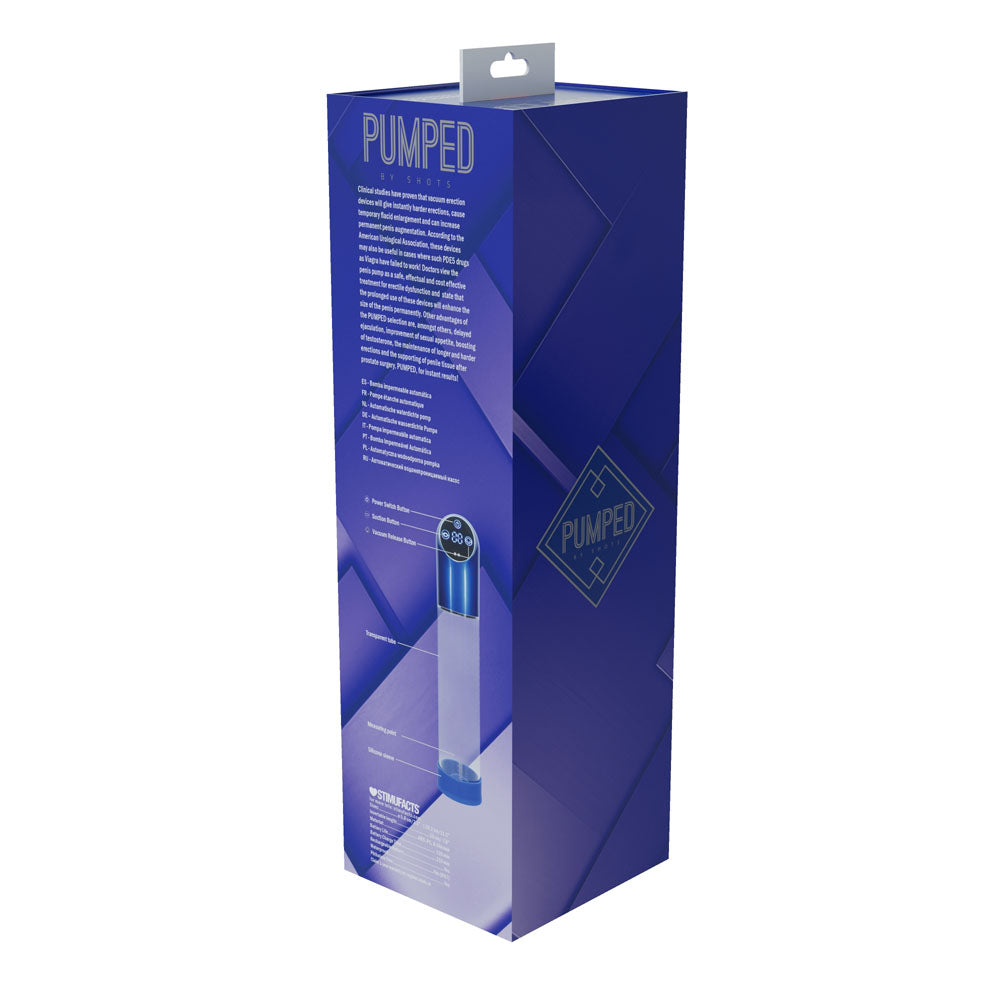 Pumped Automatic Waterproof Pump Metal Blue Blue/Clear Usb Rechargeable Automatic Penis Pump