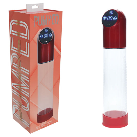 Pumped Automatic Waterproof Pump Metal Red Red/Clear Usb Rechargeable Automatic Penis Pump