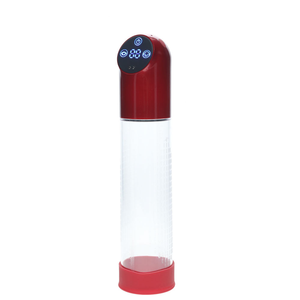 Pumped Automatic Waterproof Pump Metal Red Red/Clear Usb Rechargeable Automatic Penis Pump
