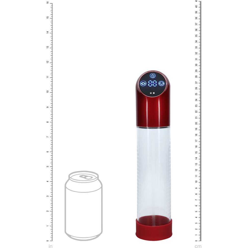 Pumped Automatic Waterproof Pump Metal Red Red/Clear Usb Rechargeable Automatic Penis Pump