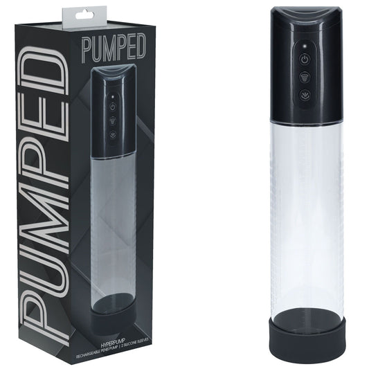 Pumped Hyperpump Automatic Pump Gunmetal Gunmetal Grey Usb Rechargeable Auto Penis Pump