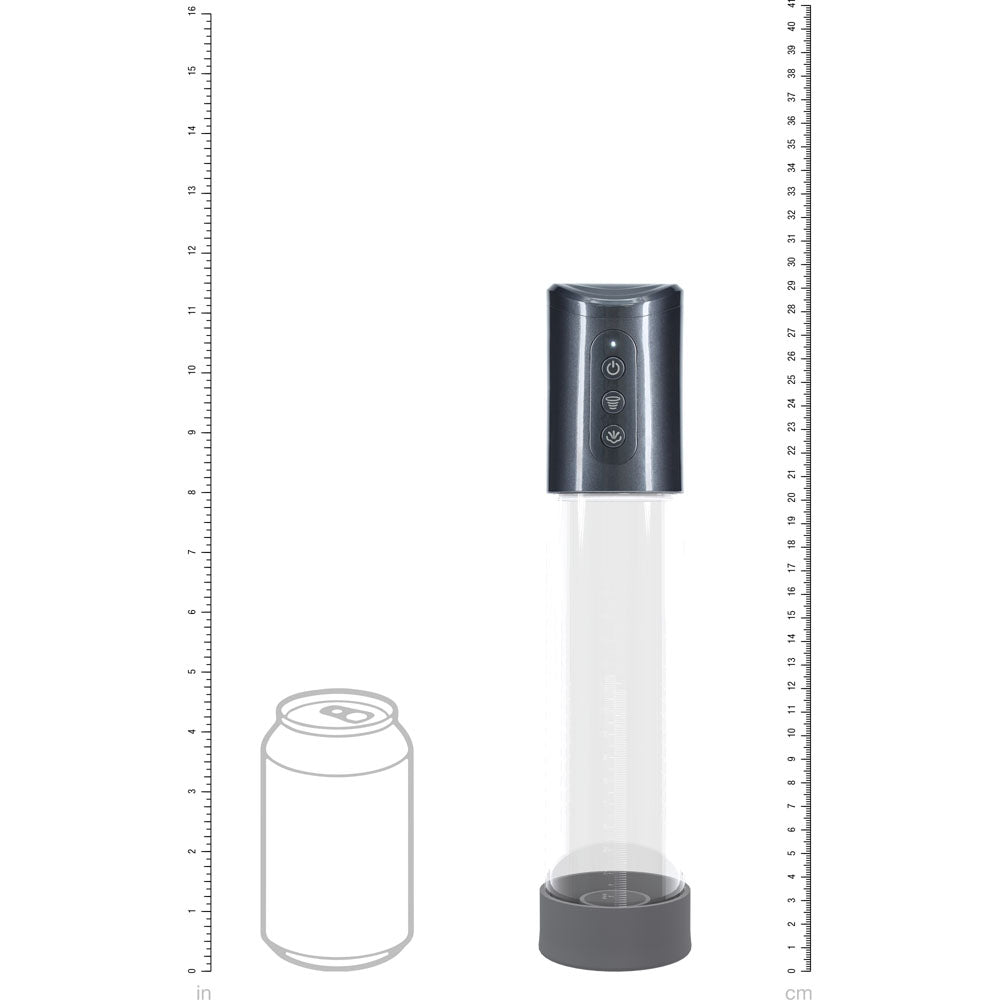 Pumped Hyperpump Automatic Pump Gunmetal Gunmetal Grey Usb Rechargeable Auto Penis Pump