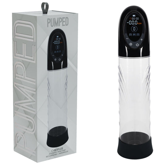Pumped Cyber Pulse Automatic Penis Pump Black Black/Clear Usb Rechargeable Auto Penis Pump