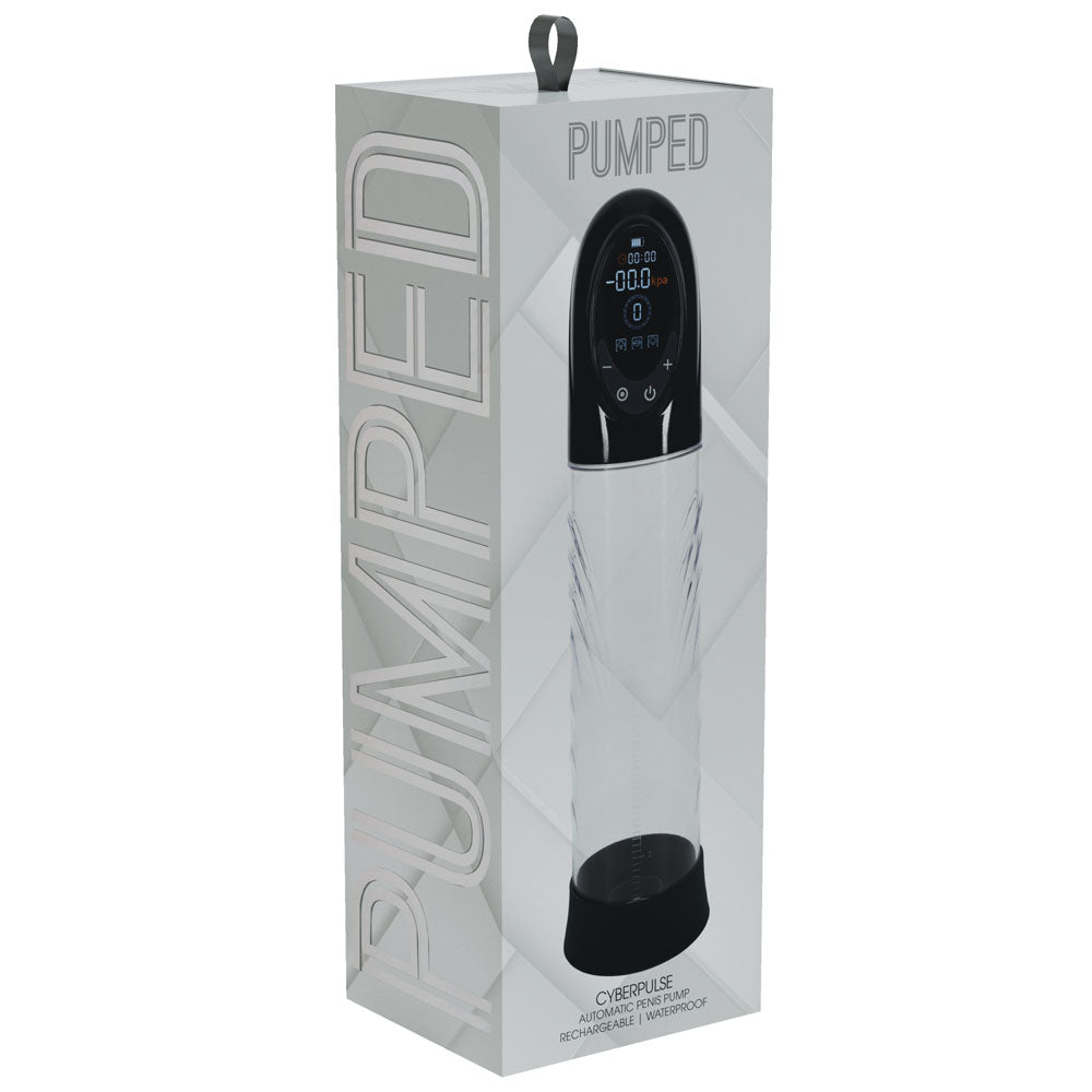 Pumped Cyber Pulse Automatic Penis Pump Black Black/Clear Usb Rechargeable Auto Penis Pump