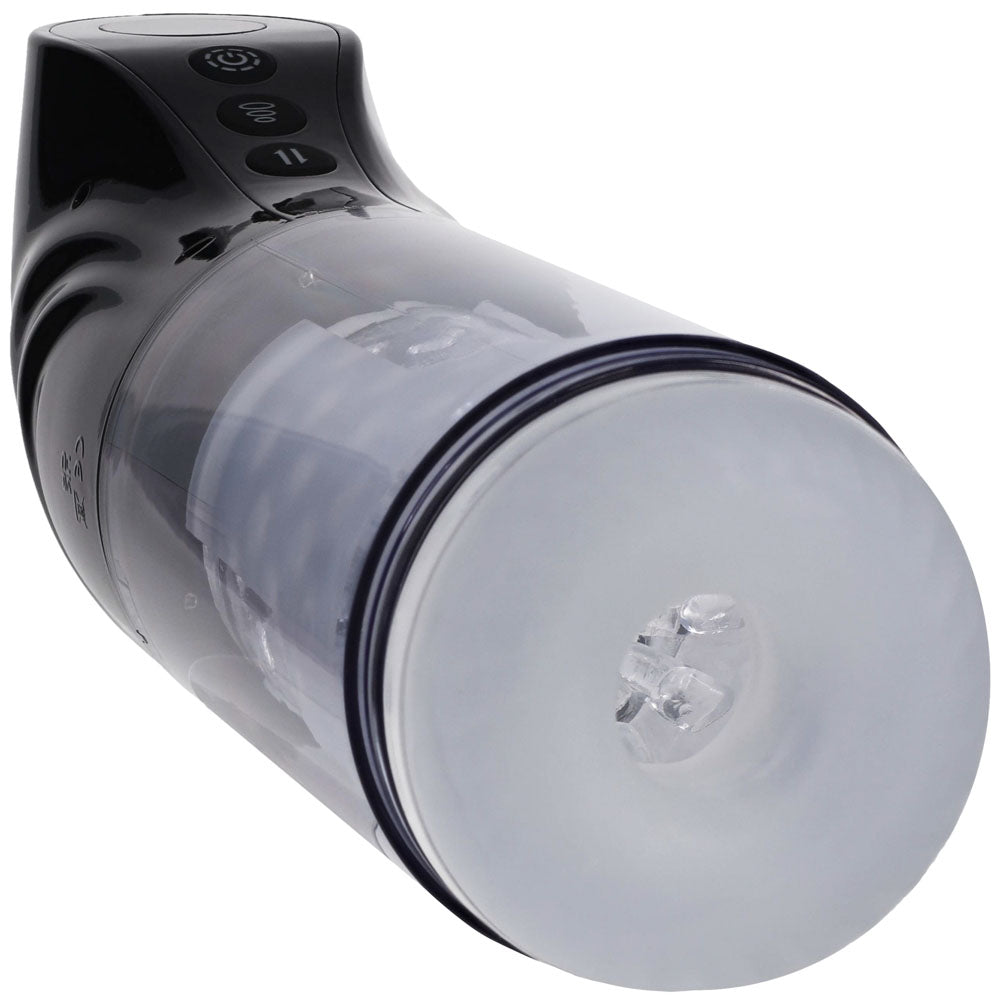 Pumped Strokemate Black/Clear Usb Rechargeable Sucking Rotating And Thrusting Auto Masturbator
