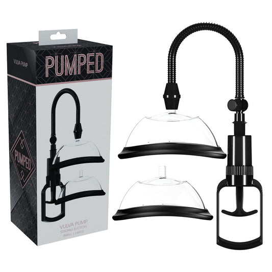 Pumped Vulva Pump Black Black Vagina Pump With 2 Cups