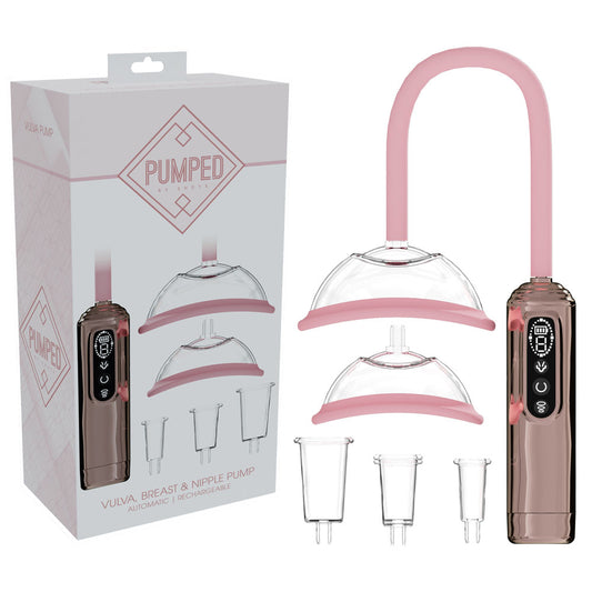 Pumped Vulva, Breast & Nipple Pump Rose Gold Rose Gold Usb Rechargeable Ladies Pump Set