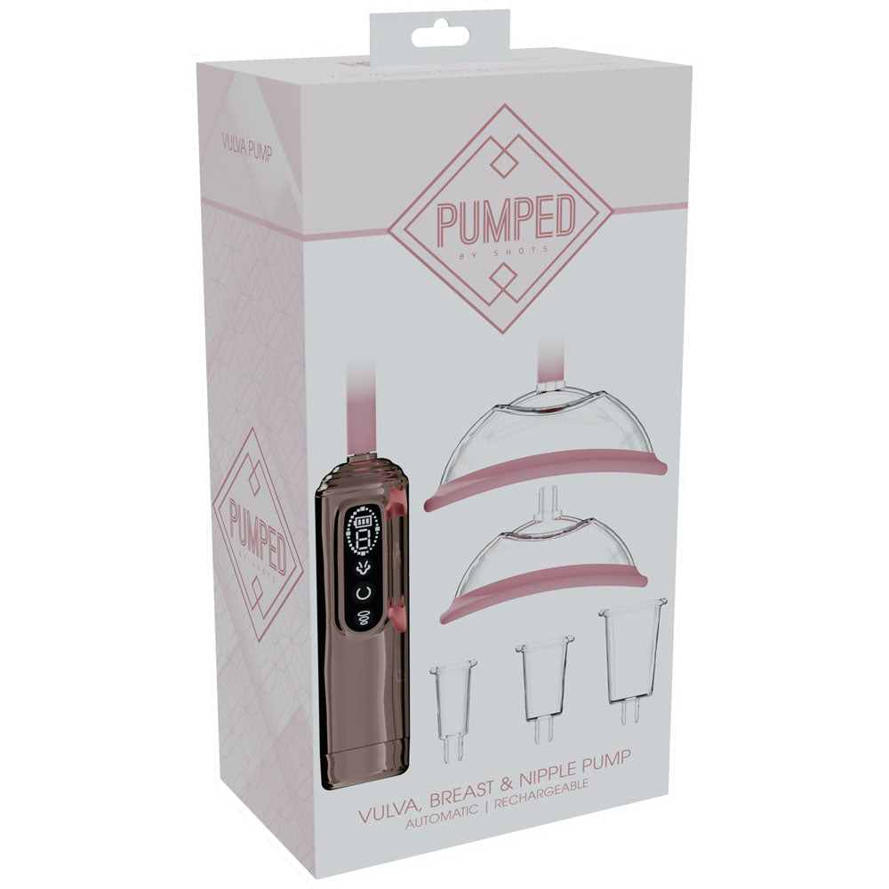Pumped Vulva, Breast & Nipple Pump Rose Gold Rose Gold Usb Rechargeable Ladies Pump Set