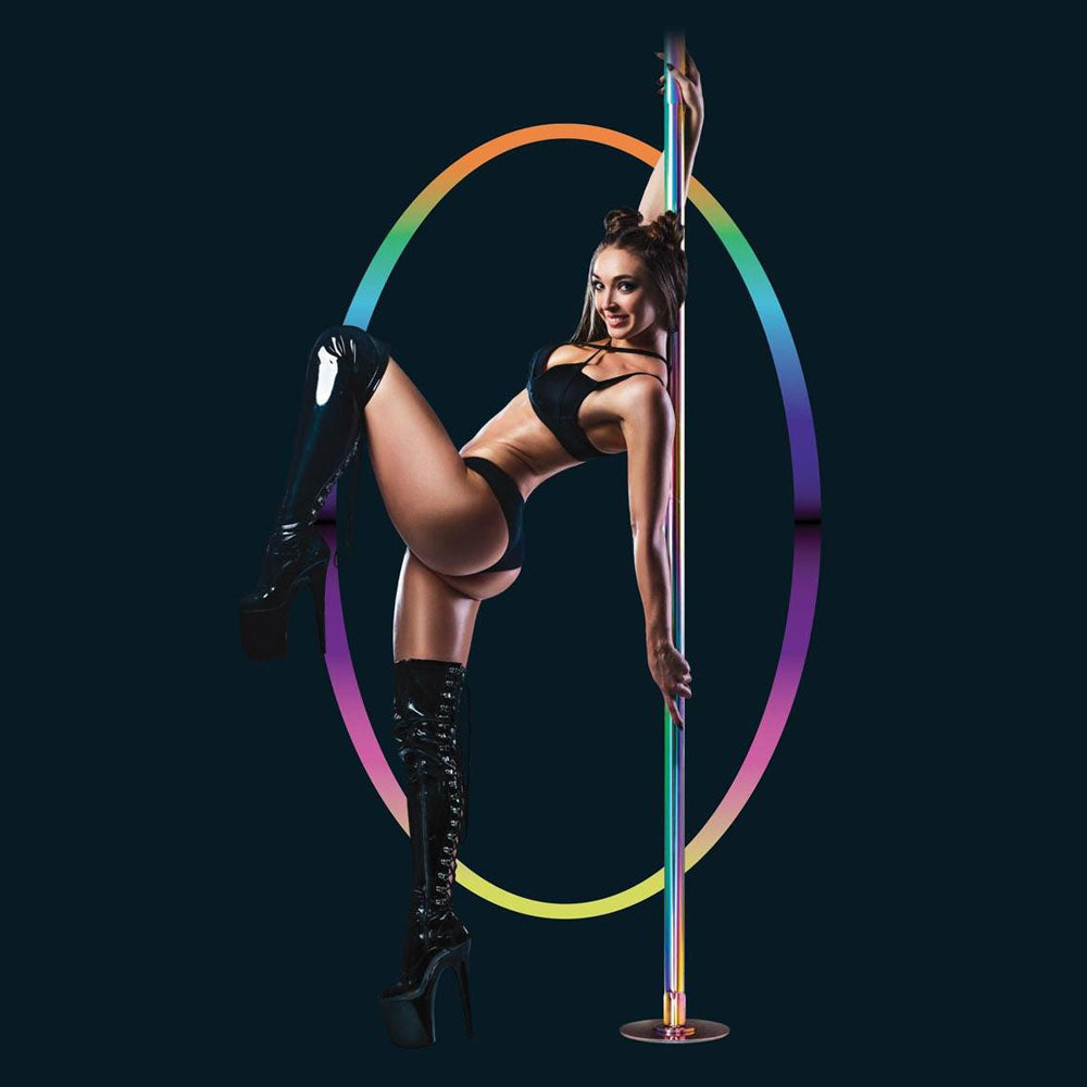 Power Pole Pro Rainbow Rainbow Chrome Dance Pole Kit