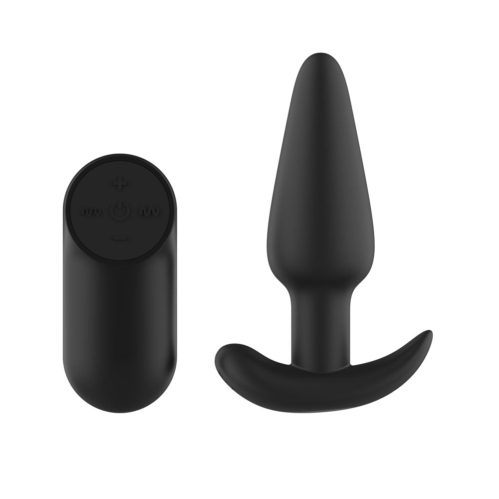 Passion Play Silicone Vibrating Butt Plug With Remote Black 10.4 Cm Usb Rechargeable Vibrating Butt Plug With Wireless Remote