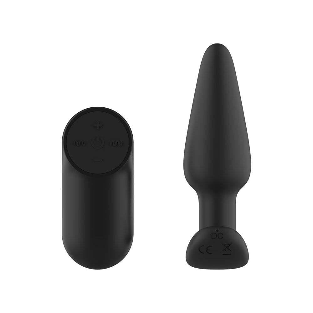 Passion Play Silicone Vibrating Butt Plug With Remote Black 10.4 Cm Usb Rechargeable Vibrating Butt Plug With Wireless Remote