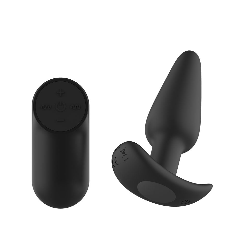 Passion Play Silicone Vibrating Butt Plug With Remote Black 10.4 Cm Usb Rechargeable Vibrating Butt Plug With Wireless Remote