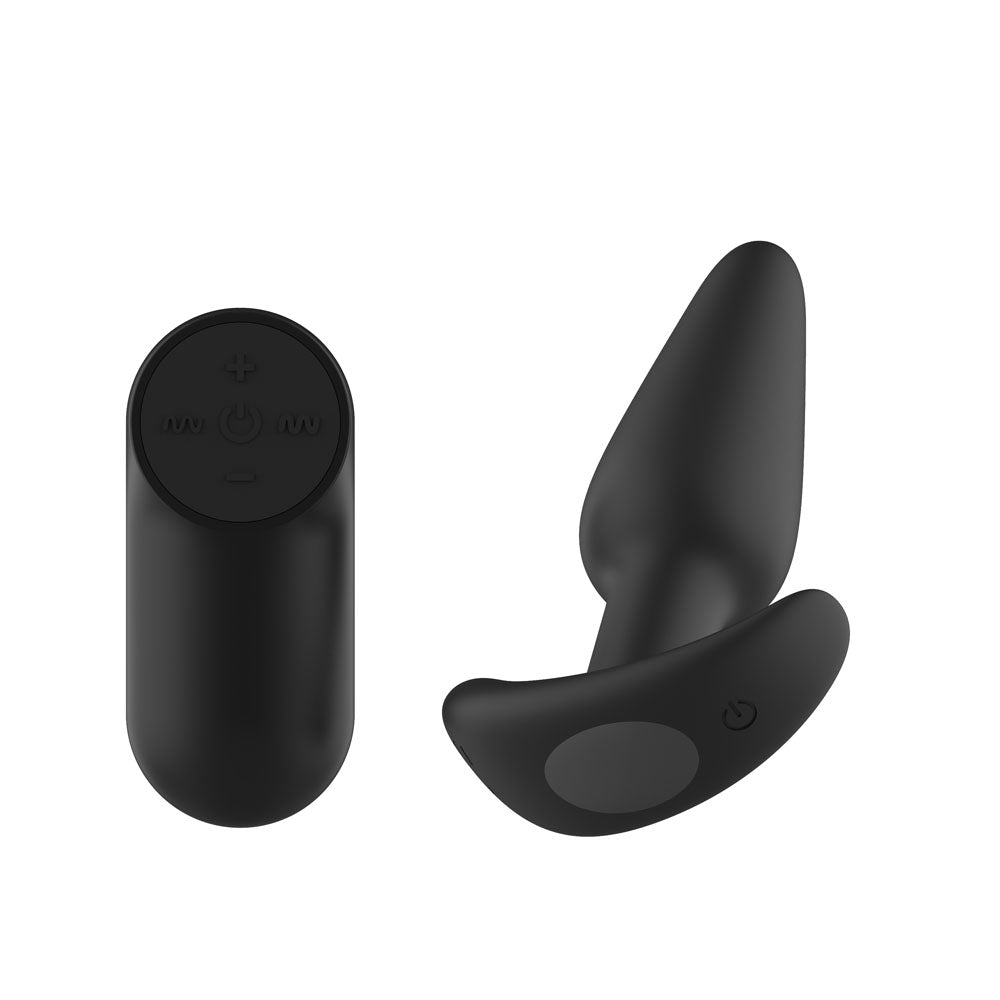 Passion Play Silicone Vibrating Butt Plug With Remote Black 10.4 Cm Usb Rechargeable Vibrating Butt Plug With Wireless Remote