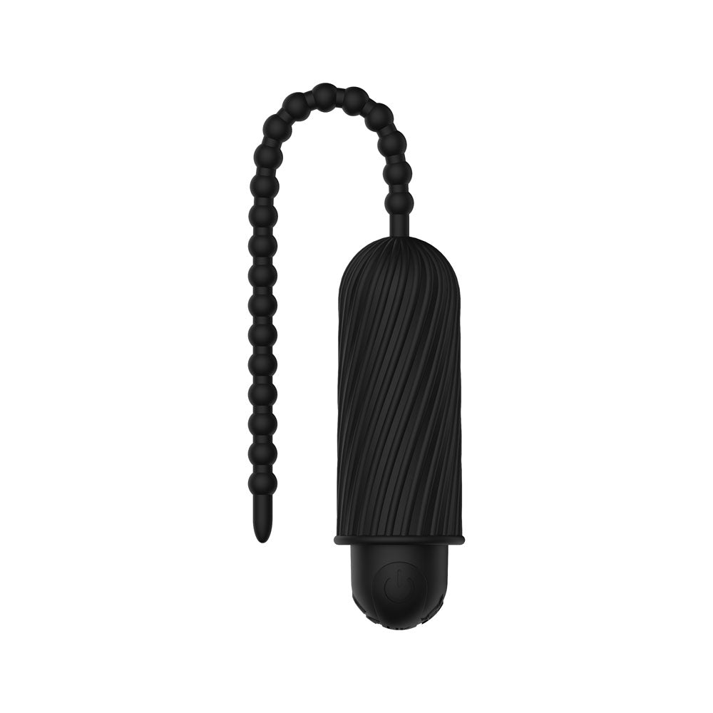 Passion Play Vibrating Silicone Sound Black Usb Rechargeable Vibrating Urethral Sound