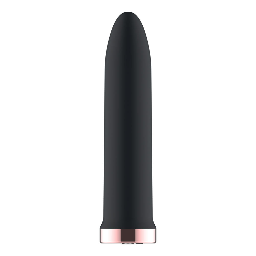 Passion Play Rechargeable Vibrating Bullet Black Black 9.8 Cm Usb Rechargeable Bullet