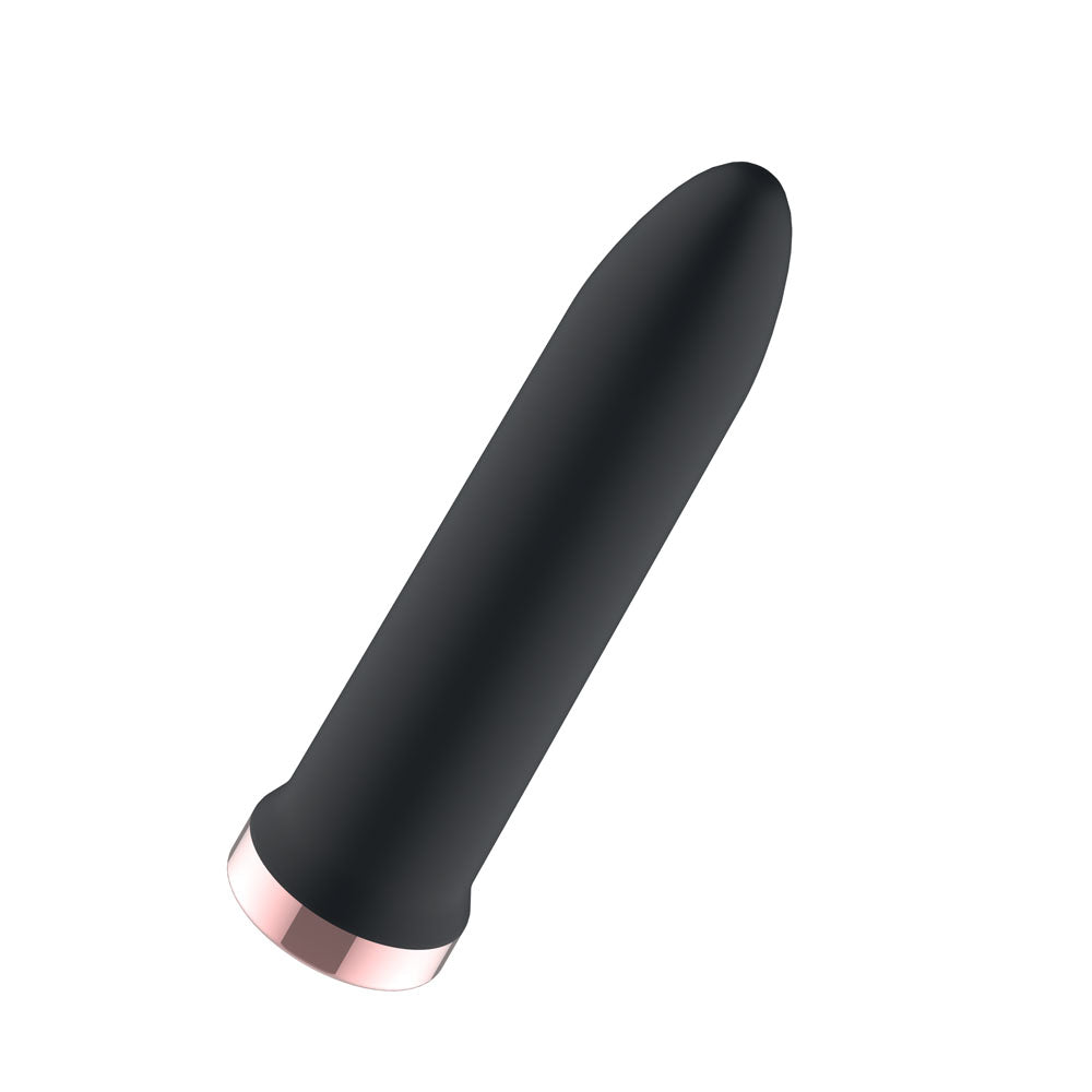 Passion Play Rechargeable Vibrating Bullet Black Black 9.8 Cm Usb Rechargeable Bullet