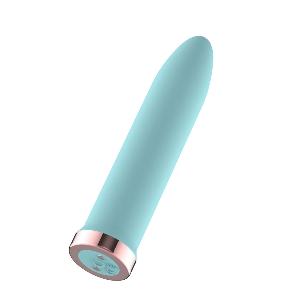 Passion Play Rechargeable Vibrating Bullet Blue Blue 9.8 Cm Usb Rechargeable Bullet