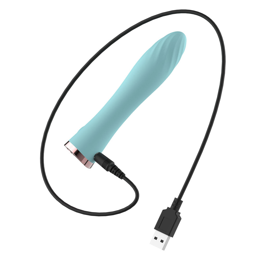 Passion Play Ultra Power Silicone Vibrating Bullet Blue Blue 12.9 Cm Usb Rechargeable Vibrating Bullet