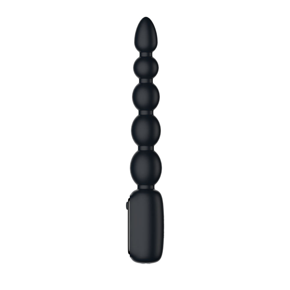 Passion Play Vibrating Anal Beads With Led Screen Black 23 Cm Usb Rechargeable Vibrating Anal Beads