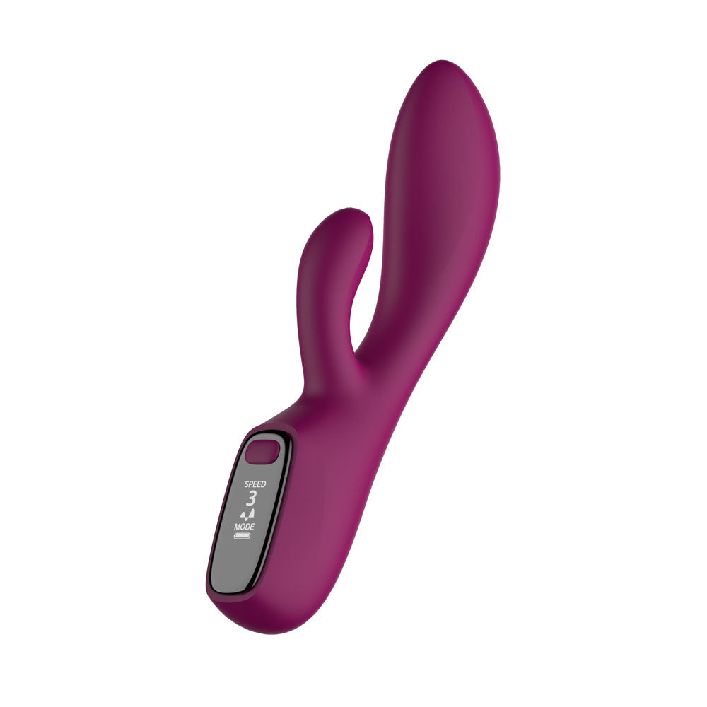 Passion Play Rabbit Vibrator With Led Screen Purple 19.2 Cm Usb Rechargeable Rabbit Vibrator