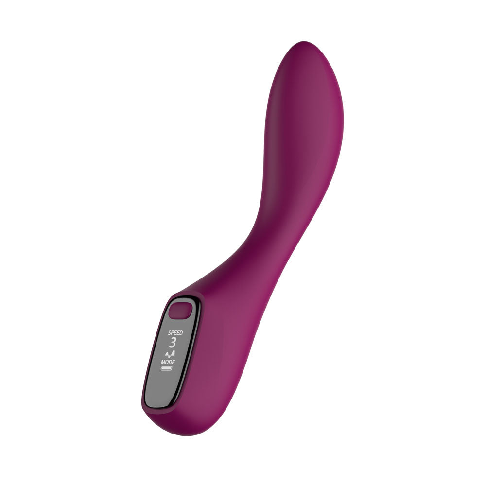 Passion Play G Spot Vibrator With Led Screen Purple 19.2 Cm Usb Rechargeable G Spot Vibrator