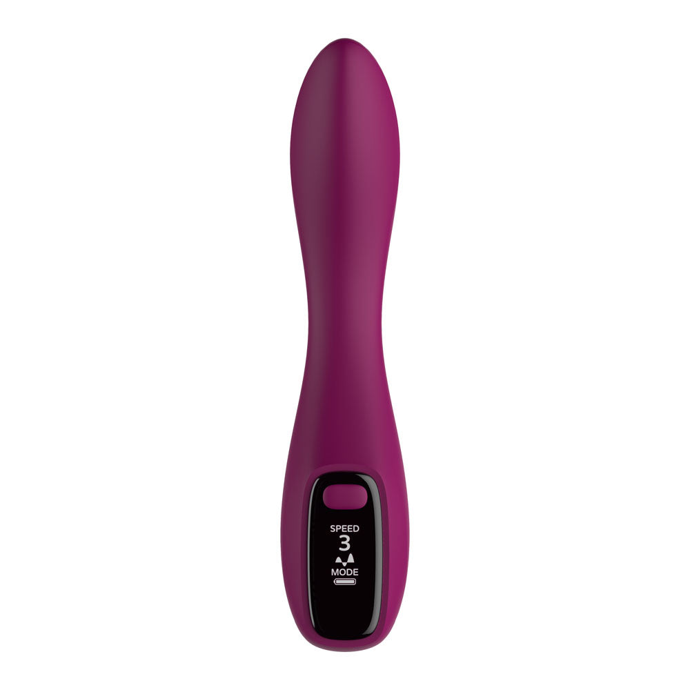 Passion Play G Spot Vibrator With Led Screen Purple 19.2 Cm Usb Rechargeable G Spot Vibrator