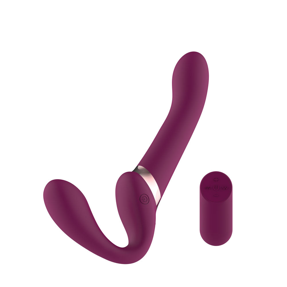 Passion Play Strap Less Dildo With Remote Controller Purple 25 Cm Usb Rechargeable Strapless Strap On With Wireless Remote
