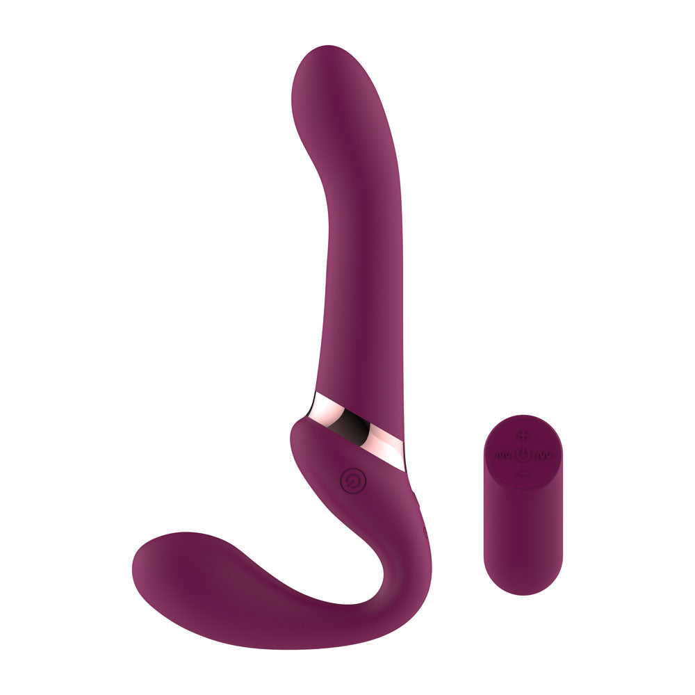 Passion Play Strap Less Dildo With Remote Controller Purple 25 Cm Usb Rechargeable Strapless Strap On With Wireless Remote
