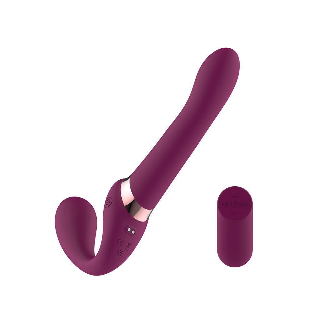 Passion Play Strap Less Dildo With Remote Controller Purple 25 Cm Usb Rechargeable Strapless Strap On With Wireless Remote