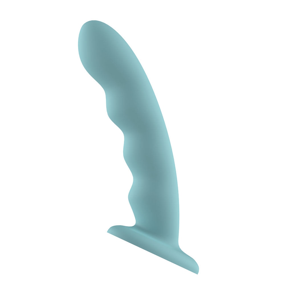 Passion Play Liquid Silicone Wavy Dildo Blue Blue 20.9 Cm Dildo