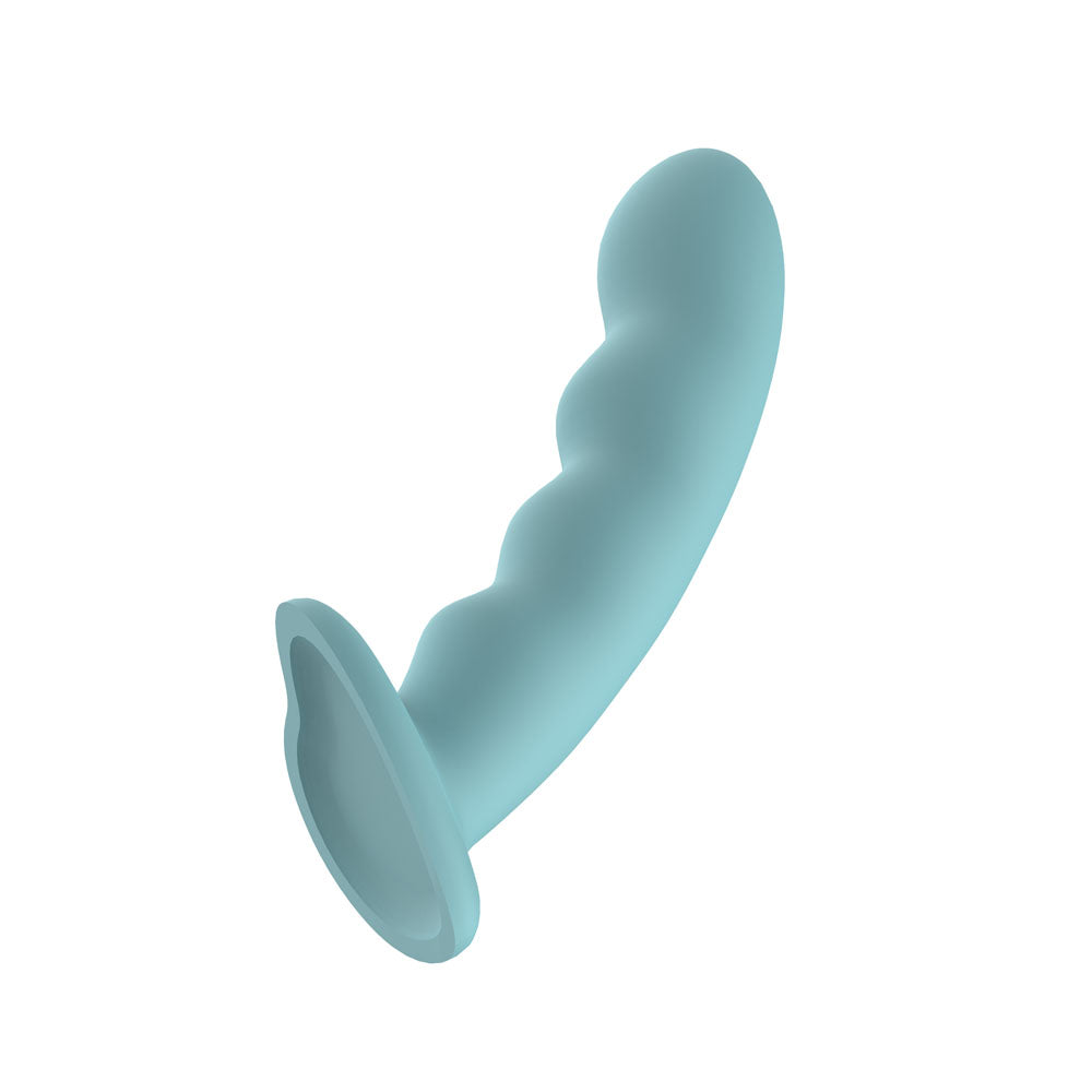 Passion Play Liquid Silicone Wavy Dildo Blue Blue 20.9 Cm Dildo