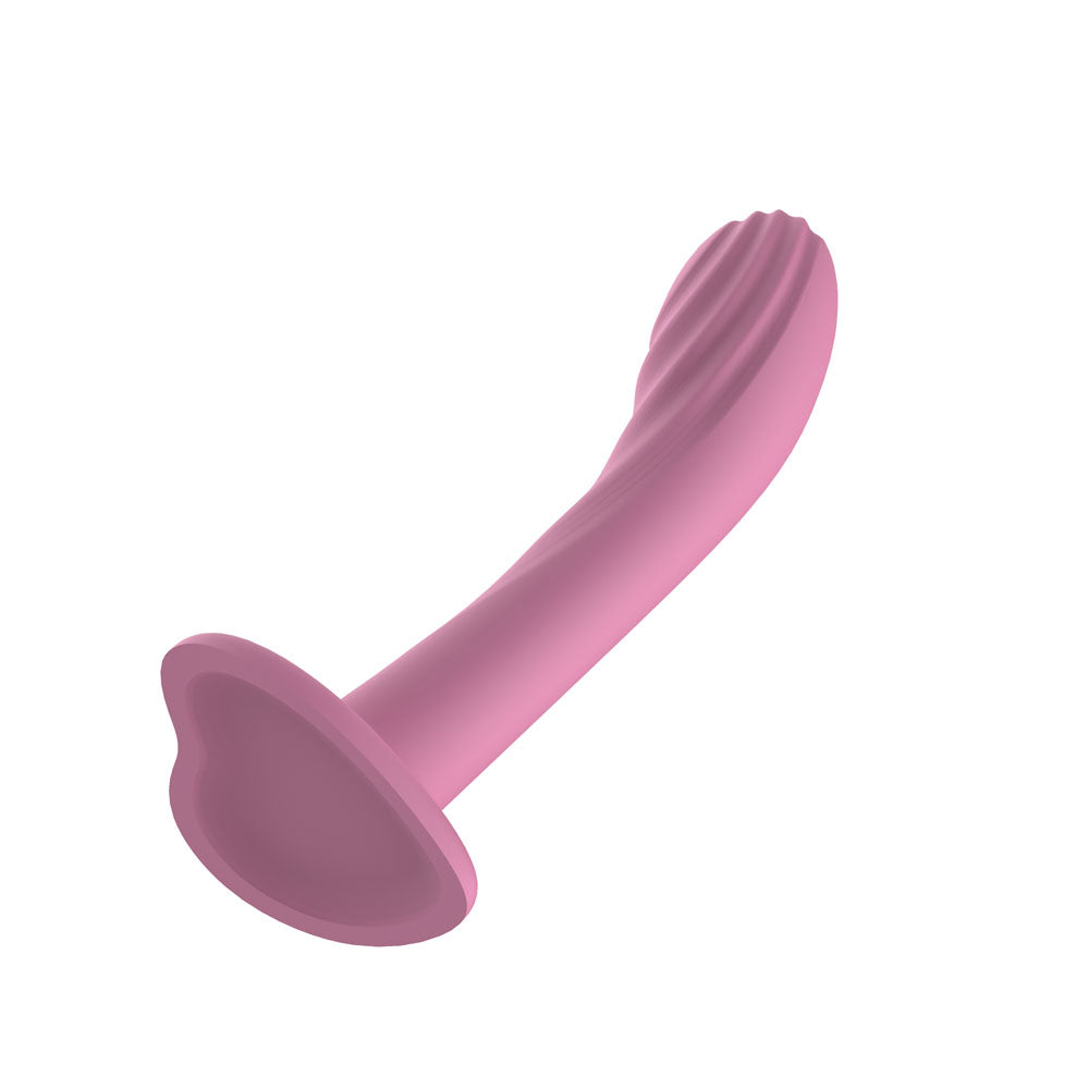 Passion Play Liquid Silicone Textured Dildo Pink Pink 18 Cm Dildo