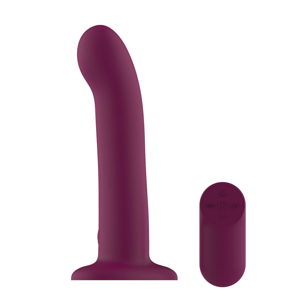 Passion Play Vibrating Dildo Purple Purple 18.2 Cm Usb Rechargeable Vibrating Dildo With Wireless Remote