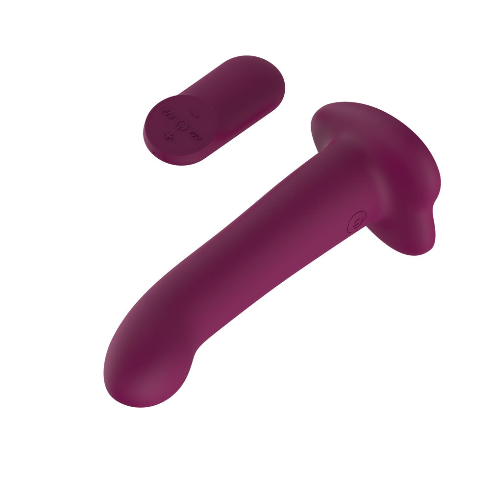 Passion Play Vibrating Dildo Purple Purple 18.2 Cm Usb Rechargeable Vibrating Dildo With Wireless Remote