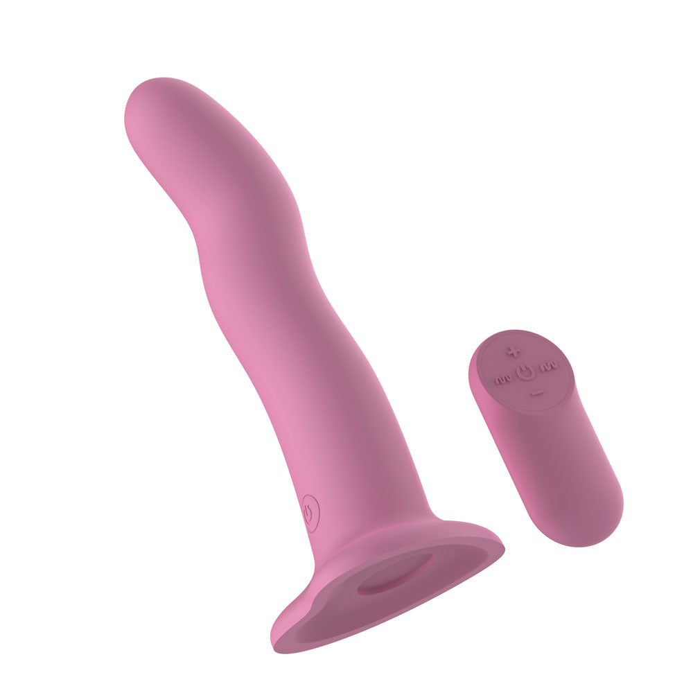 Passion Play Vibrating Dildo Pink Pink 18.2 Cm Usb Rechargeable Vibrating Dildo With Wireless Remote