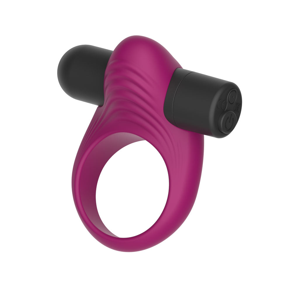 Passion Play Silicone Vibrating Cockring Purple Usb Rechargeable Vibrating Penis Ring