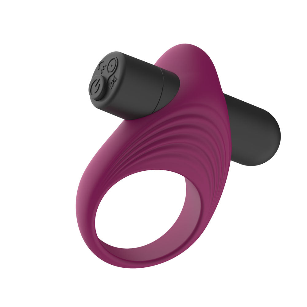 Passion Play Silicone Vibrating Cockring Purple Usb Rechargeable Vibrating Penis Ring