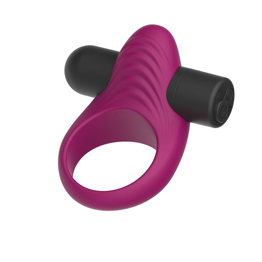 Passion Play Silicone Vibrating Cockring Purple Usb Rechargeable Vibrating Penis Ring