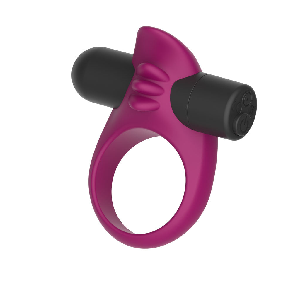 Passion Play Silicone Vibrating Cockring Purple Usb Rechargeable Vibrating Penis Ring