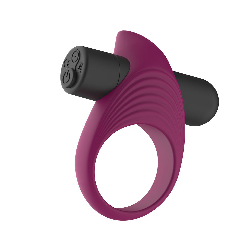 Passion Play Silicone Vibrating Cockring Purple Usb Rechargeable Vibrating Penis Ring