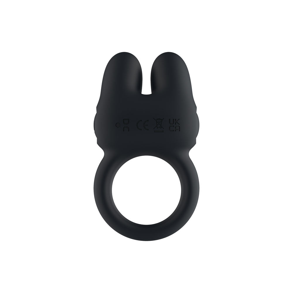 Passion Play Dual Motors Vibrating Cockring Black Usb Rechargeable Vibrating Cock Ring