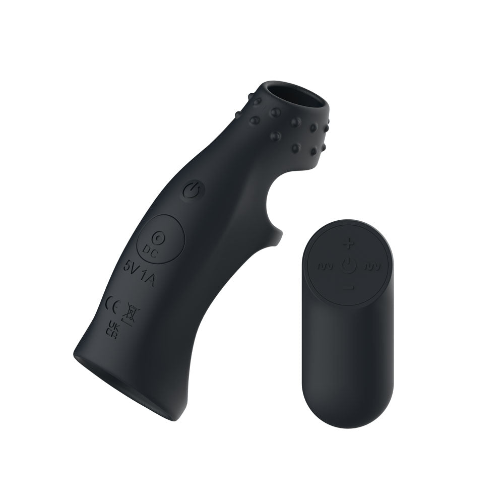 Passion Play Vibrating Cockring Sleeve Black Usb Rechargeable Vibrating Penis Sleeve With Wireless Remote