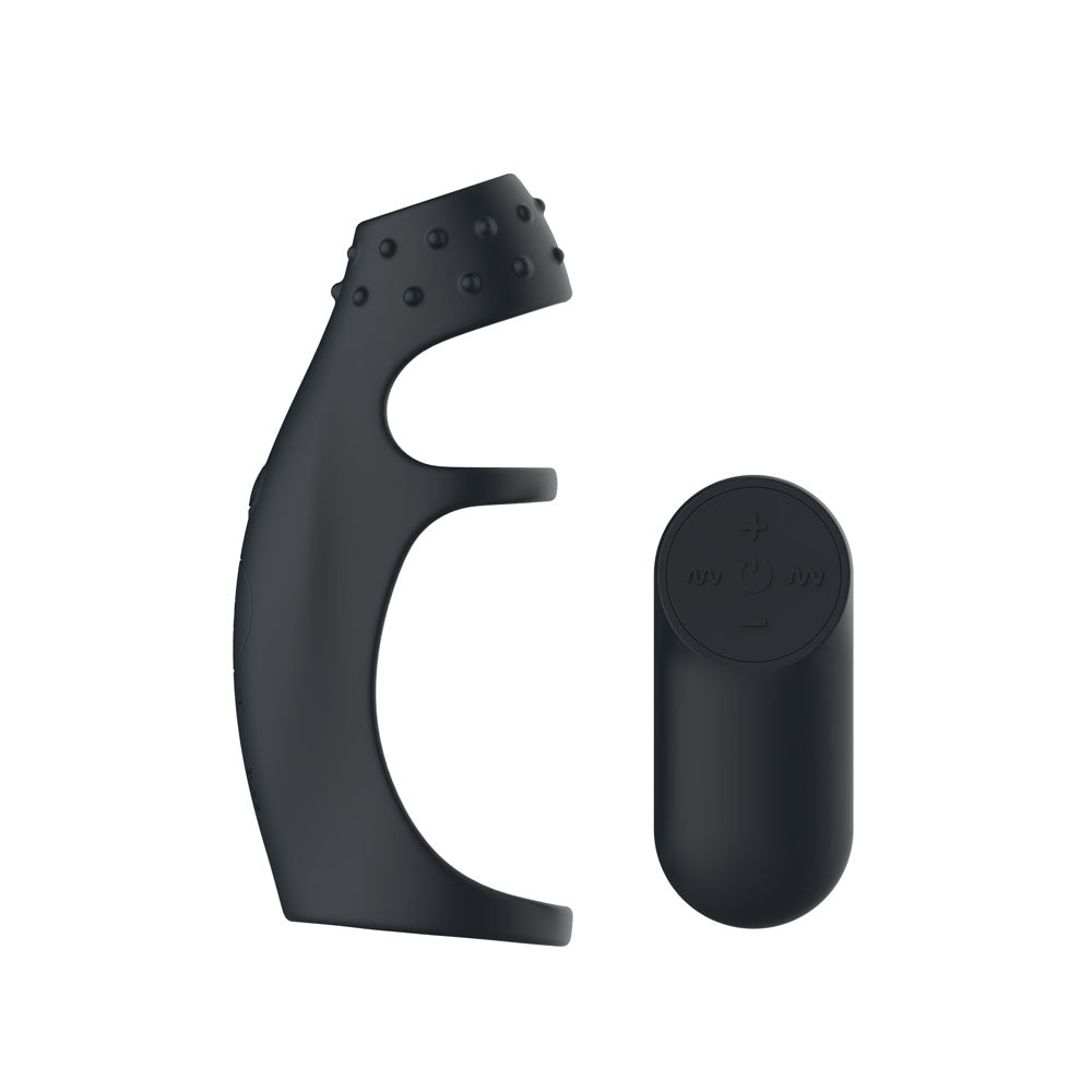 Passion Play Vibrating Cockring Sleeve Black Usb Rechargeable Vibrating Penis Sleeve With Wireless Remote