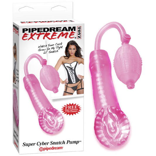 Pipedream Extreme Toyz Super Cyber Snatch Pump Pink Masturbator Pump
